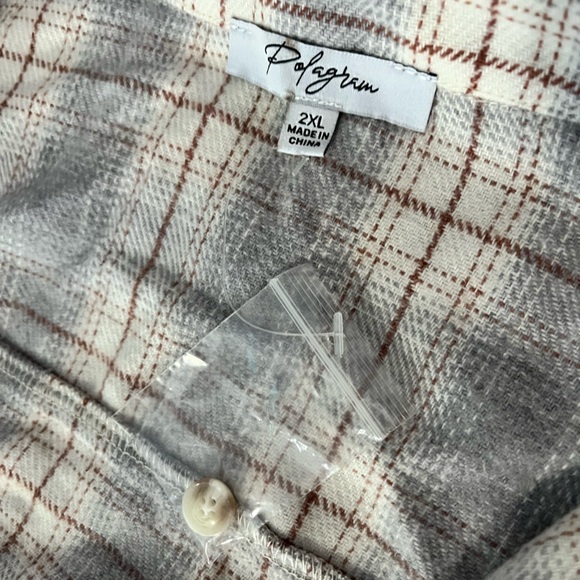 Plus Plaid Button-Up Shacket - Picture 3 of 3